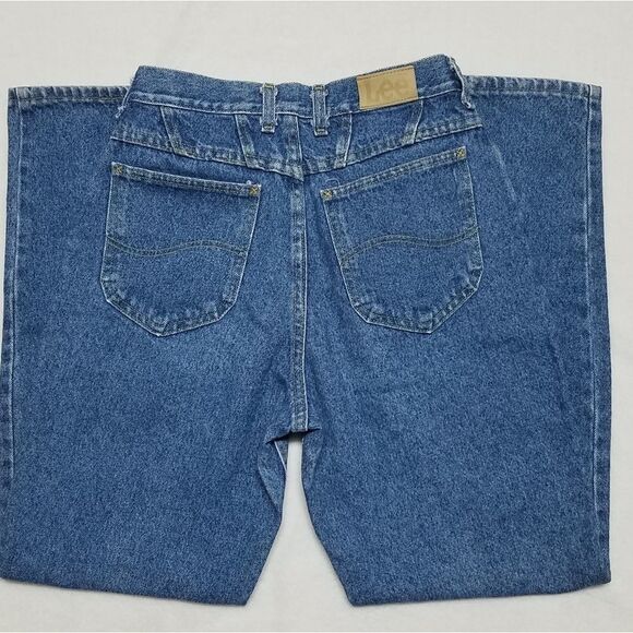 VINTAGE Lee Dark Acid Wash Ultra High Rise Jeans - Picture 8 of 12